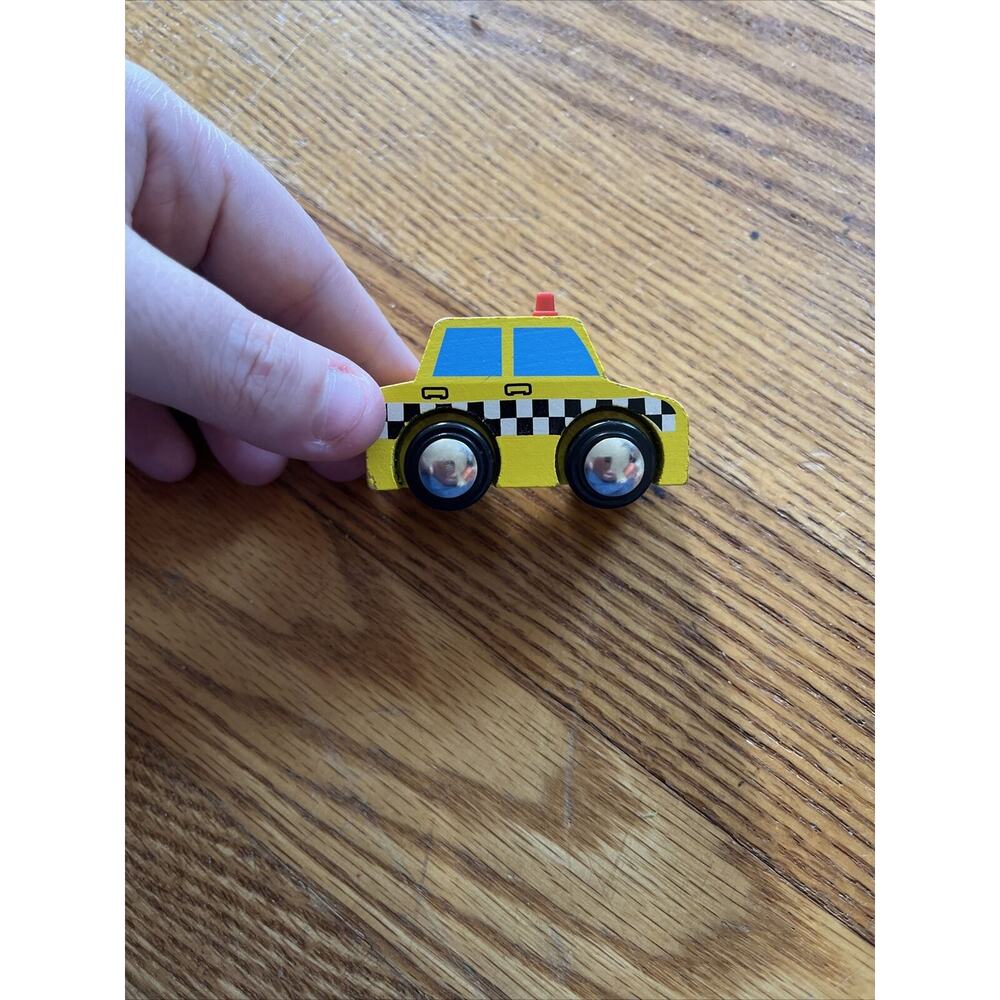 Small Wooden Taxi Toy